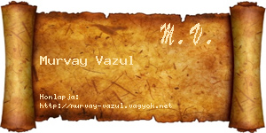 Murvay Vazul névjegykártya